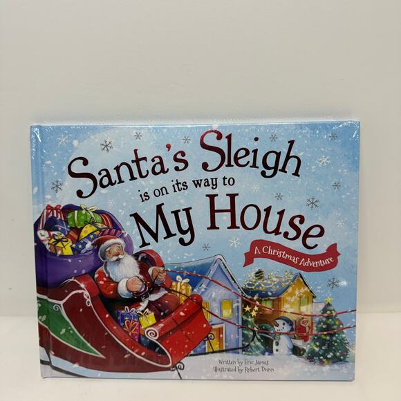 Santa's Sleigh is on its way to My House Children's Book - Sealed, New - Picture 1 of 2